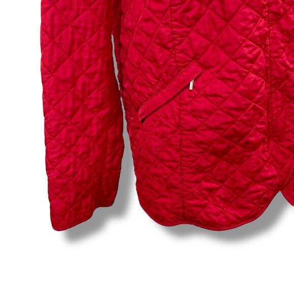 Marina Rinaldi Size 20 (29) Red Quilted Barn Coat Jacket 2X - Picture 6 of 8
